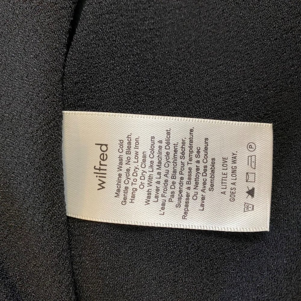 Aritzia Wilfred Chevalier Blazer Jacket Quarter Sleeve Open Front Cardigan Black - Picture 7 of 8